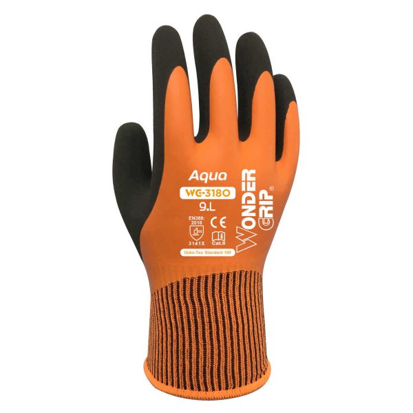 Wonder Grip Aqua Orange Handschuhe wasserdicht